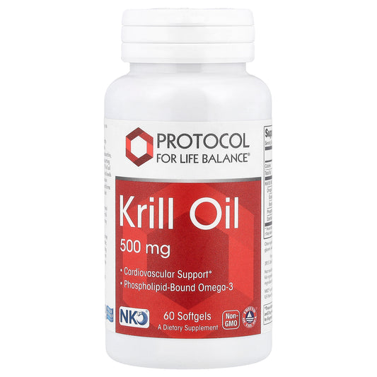 Protocol for Life Balance, Krill Oil, 500 mg, 60 Softgels