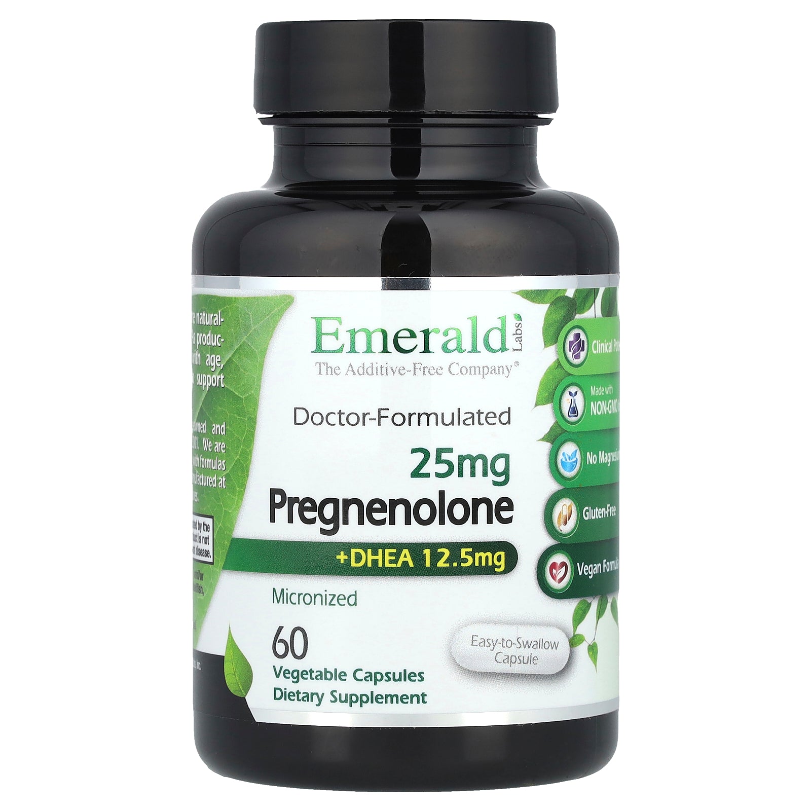 Emerald Laboratories, Pregnenolone + DHEA, 60 Vegetable Capsules