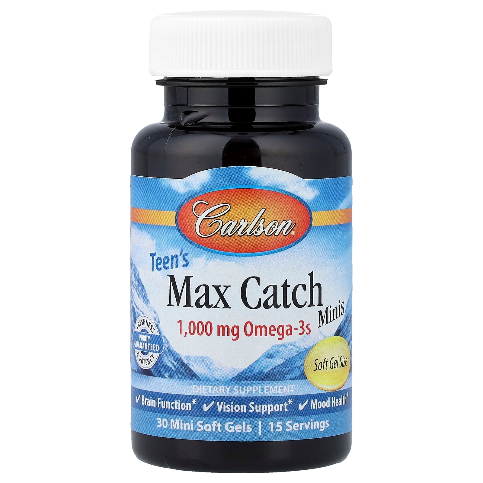 Carlson, Teen's Max Catch Minis, 30 Mini Soft Gels
