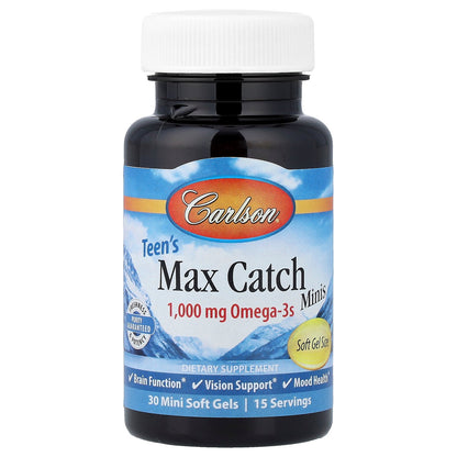 Carlson, Teen's Max Catch Minis, 30 Mini Soft Gels
