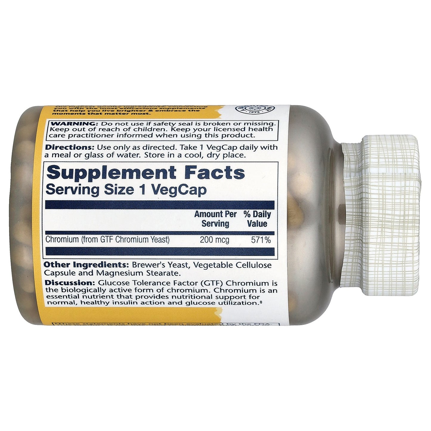 Solaray, GTF Chromium, 200 mcg, 200 VegCaps