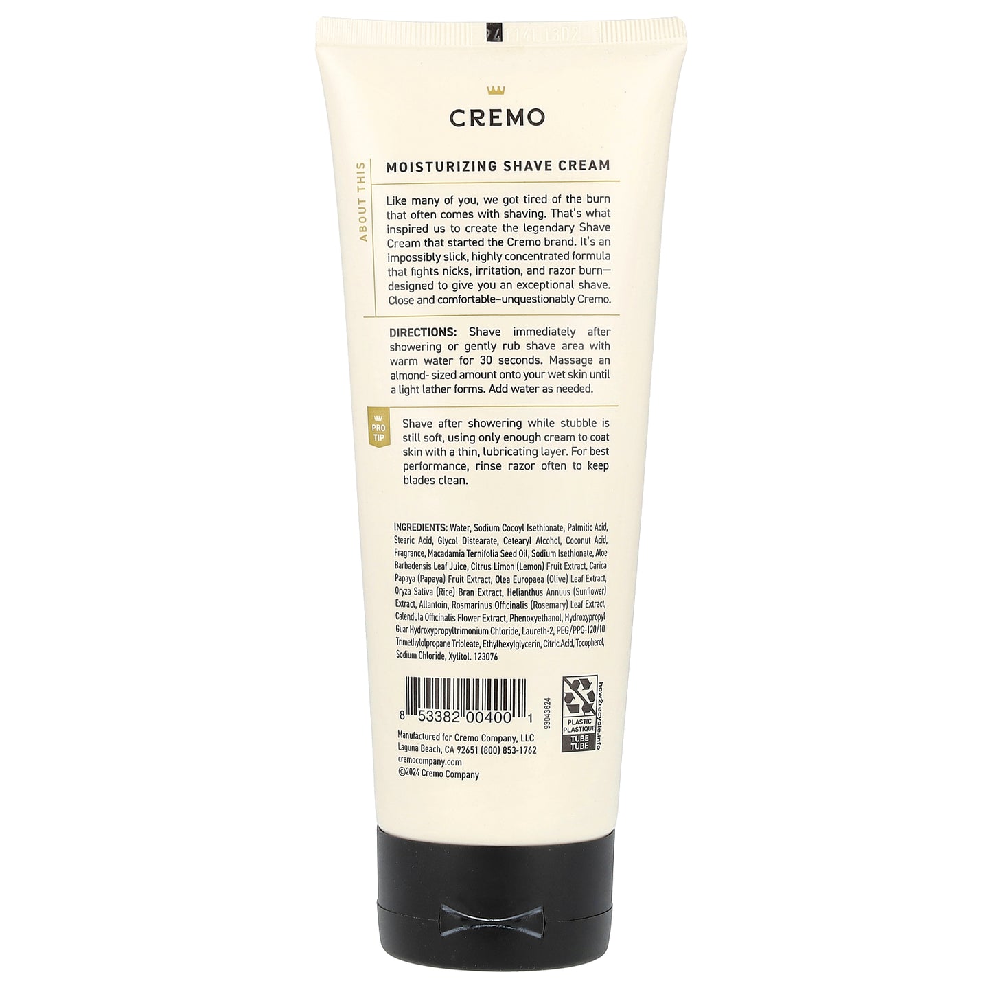 Cremo, Shave Cream, Classic Citrus , 6 fl oz (177 ml)