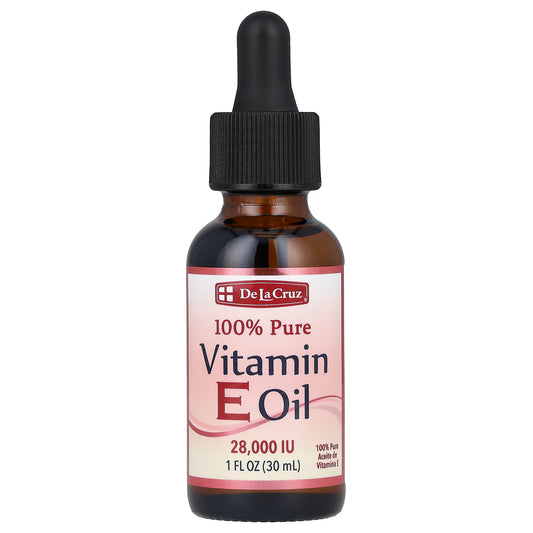 De La Cruz, 100% Pure Vitamin E Oil, 28,000 IU, 1 fl oz (30 ml)