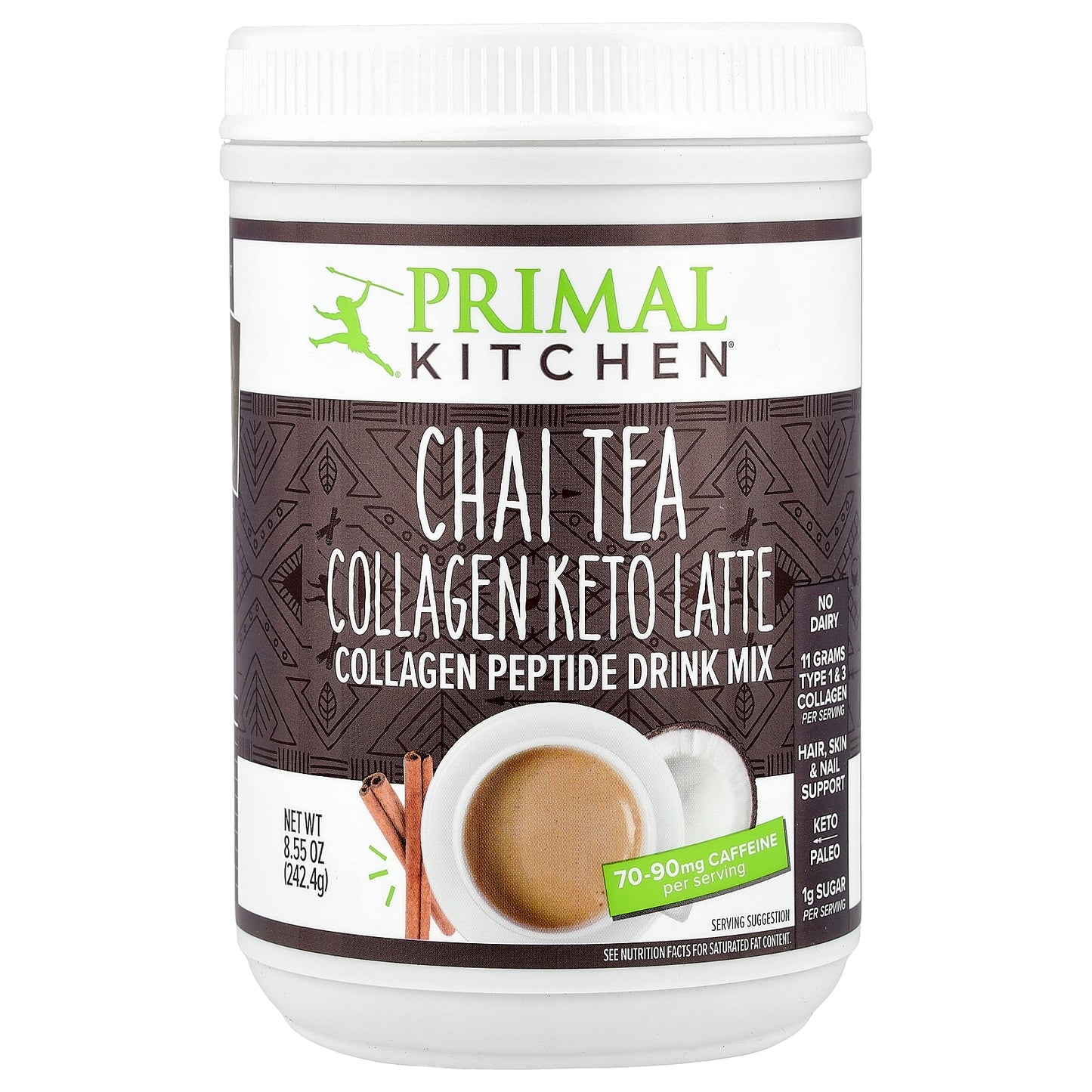 Primal Kitchen, Collagen Keto Latte, Chai Tea, 8.55 oz (242.4 g)