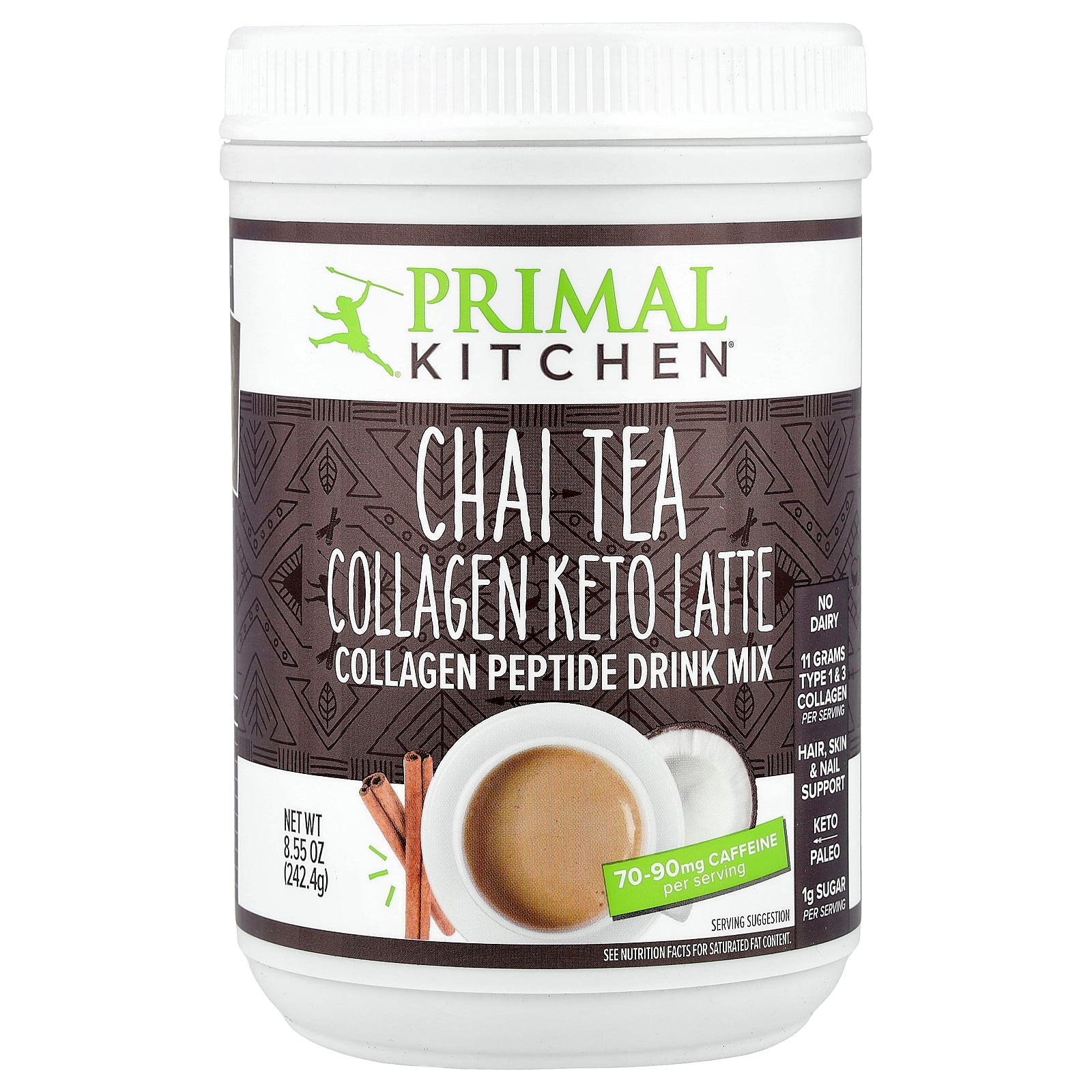 Primal Kitchen, Collagen Keto Latte, Chai Tea, 8.55 oz (242.4 g)