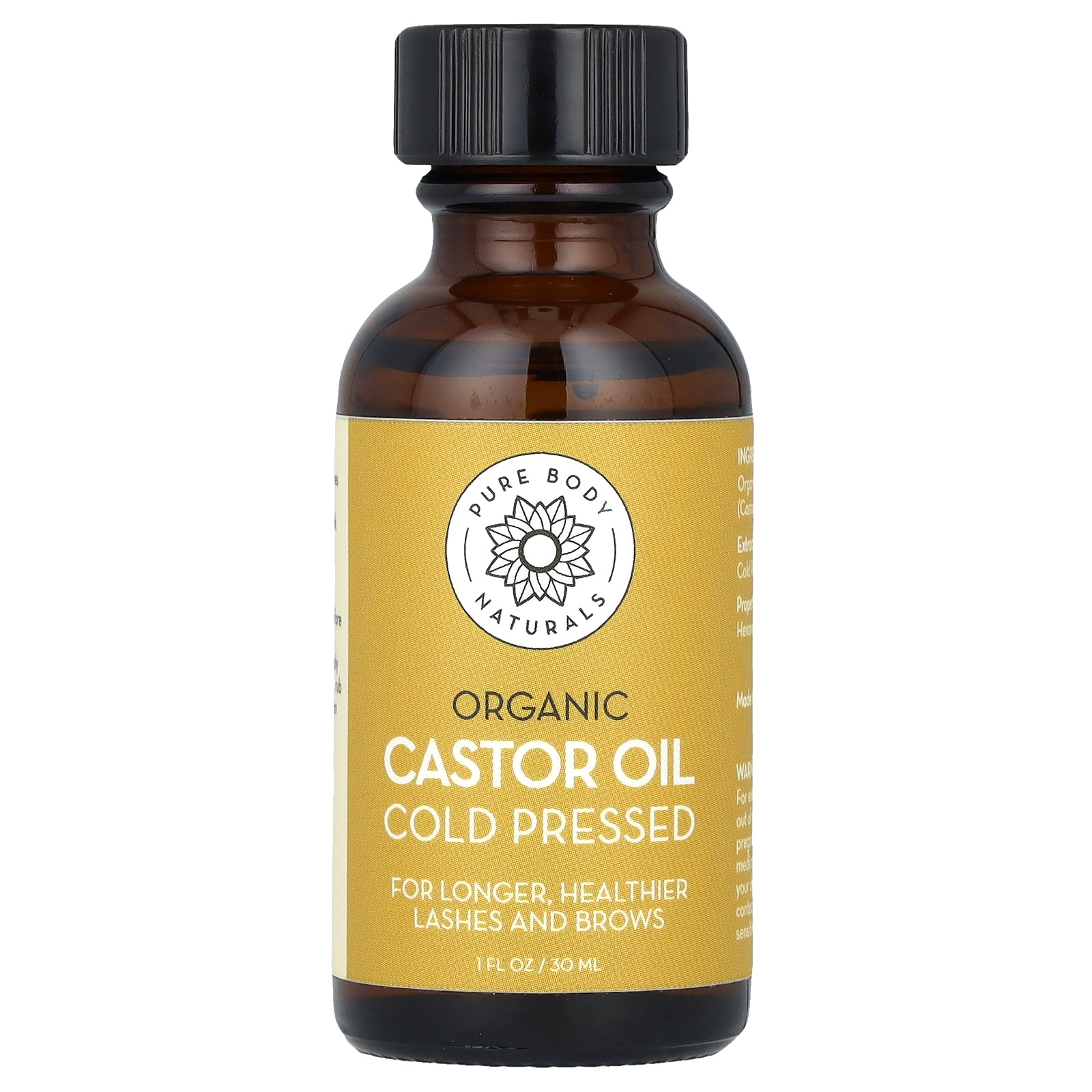 Pure Body Naturals, Organic Castor Oil Kit, 1 fl oz (30 ml)