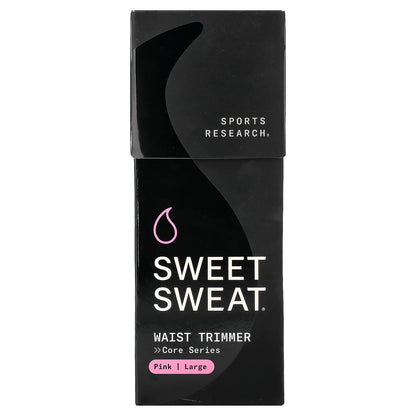 Sports Research, Sweet Sweat®, Waist Trimmer, Large, Pink, 1 Belt