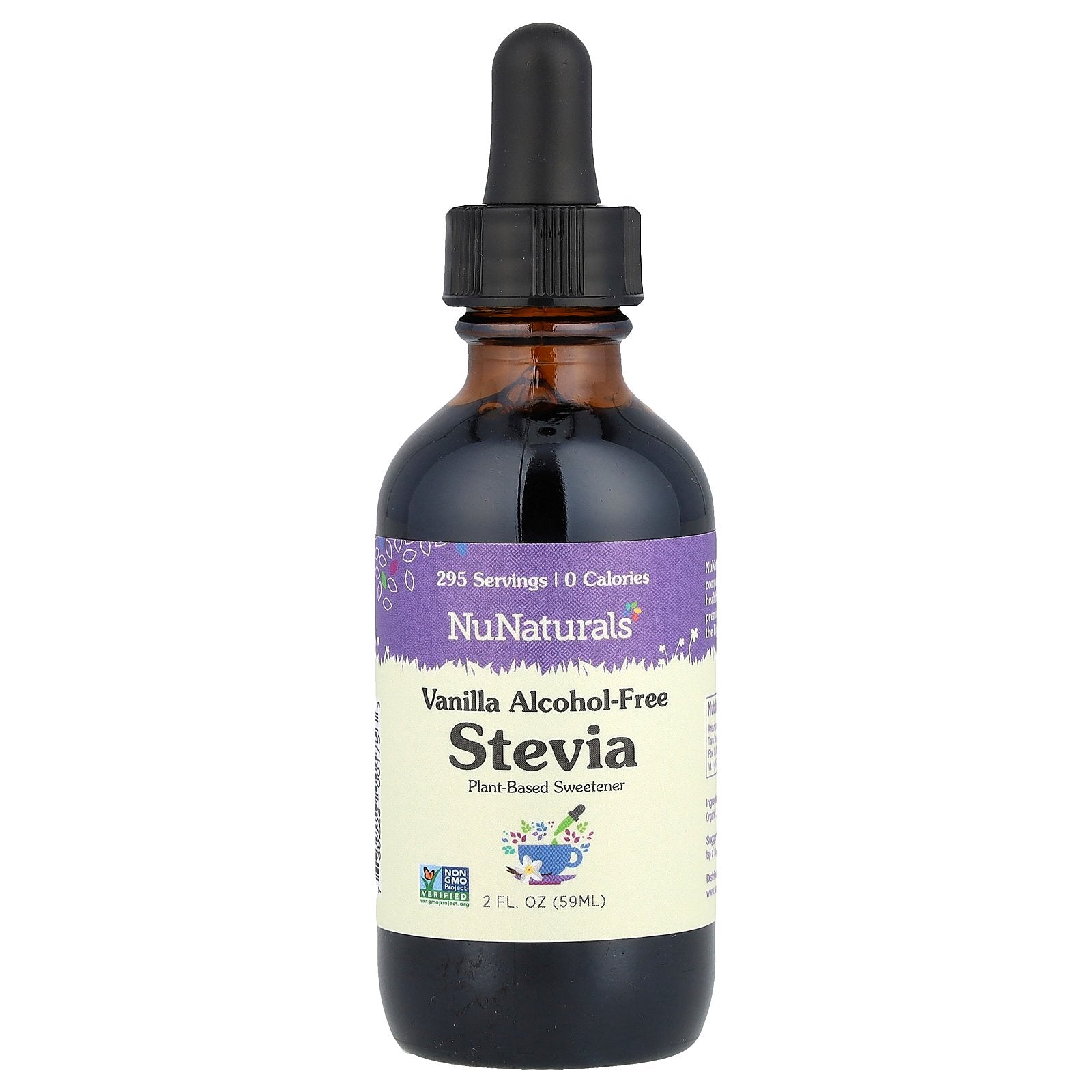 NuNaturals, Stevia, Alcohol Free, Vanilla, 2 fl oz (59 ml)