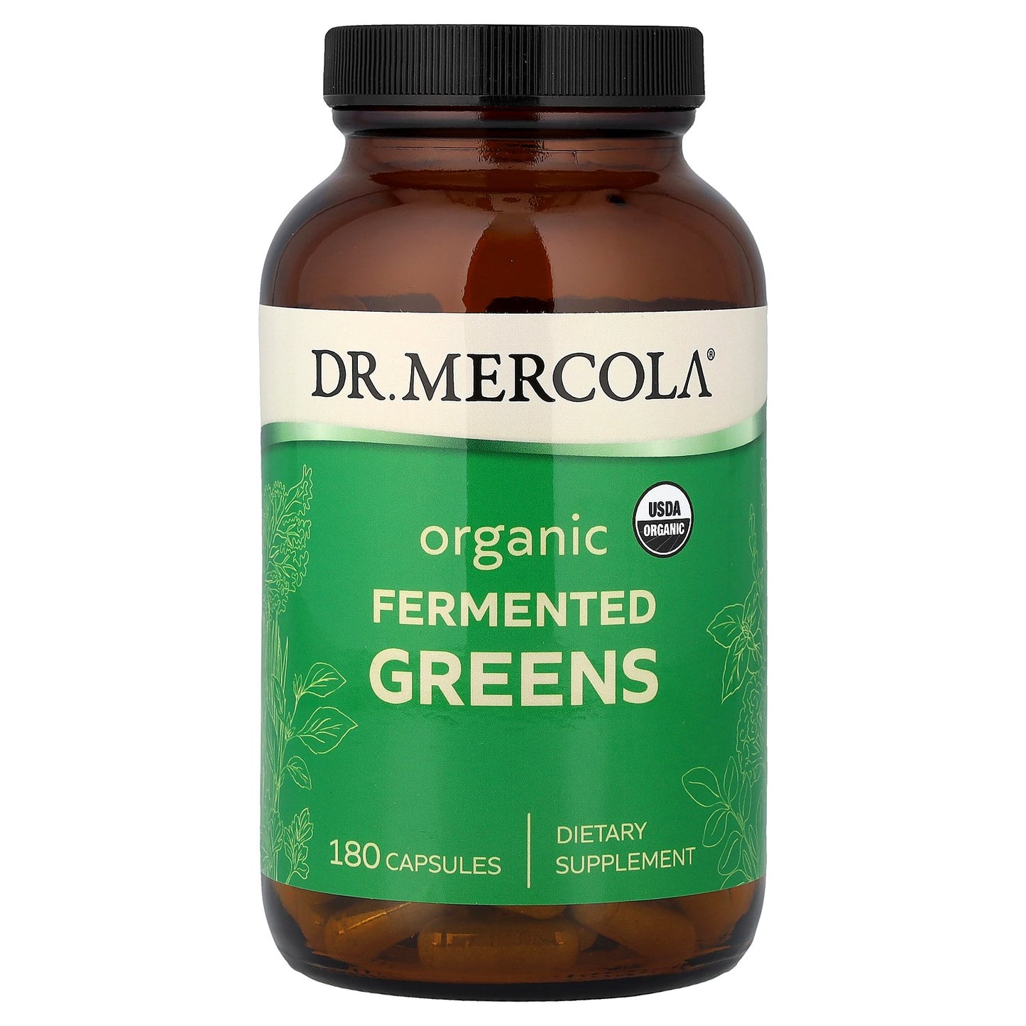 Dr. Mercola, Organic Fermented Greens, 180 Capsules