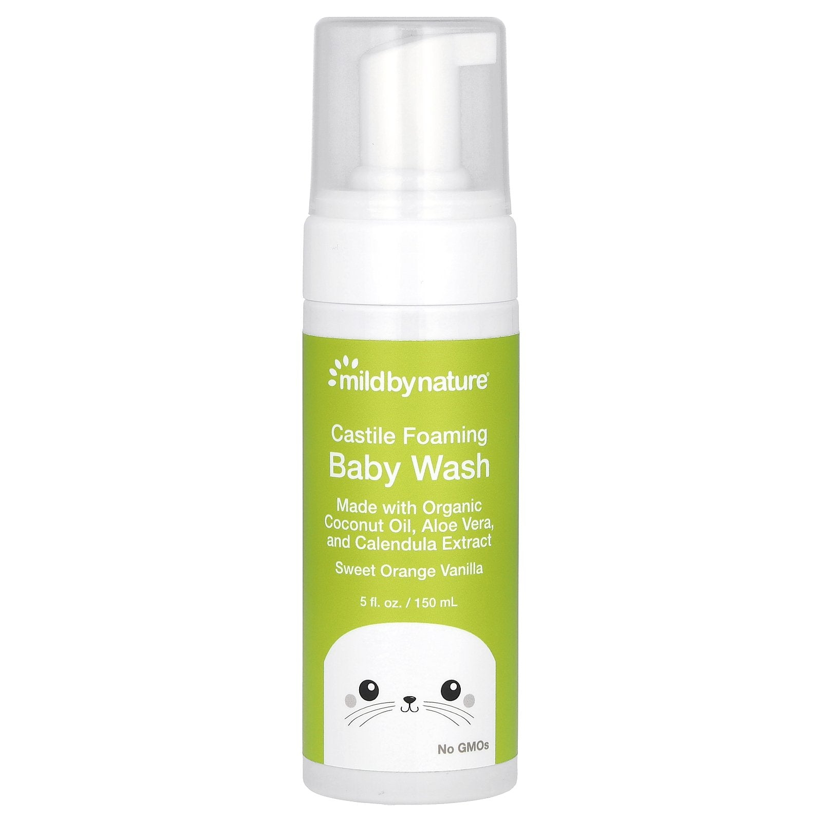 Mild By Nature, Foaming Castile Baby Wash, Sweet Orange Vanilla, 5 fl oz (148 ml)