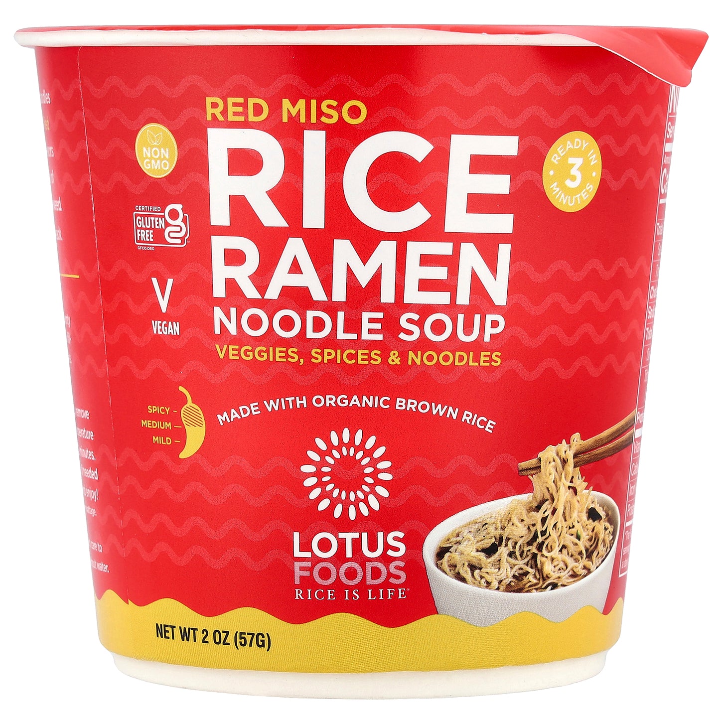 Lotus Foods, Rice Ramen Noodle Soup, Red Miso, 2 oz (57 g)