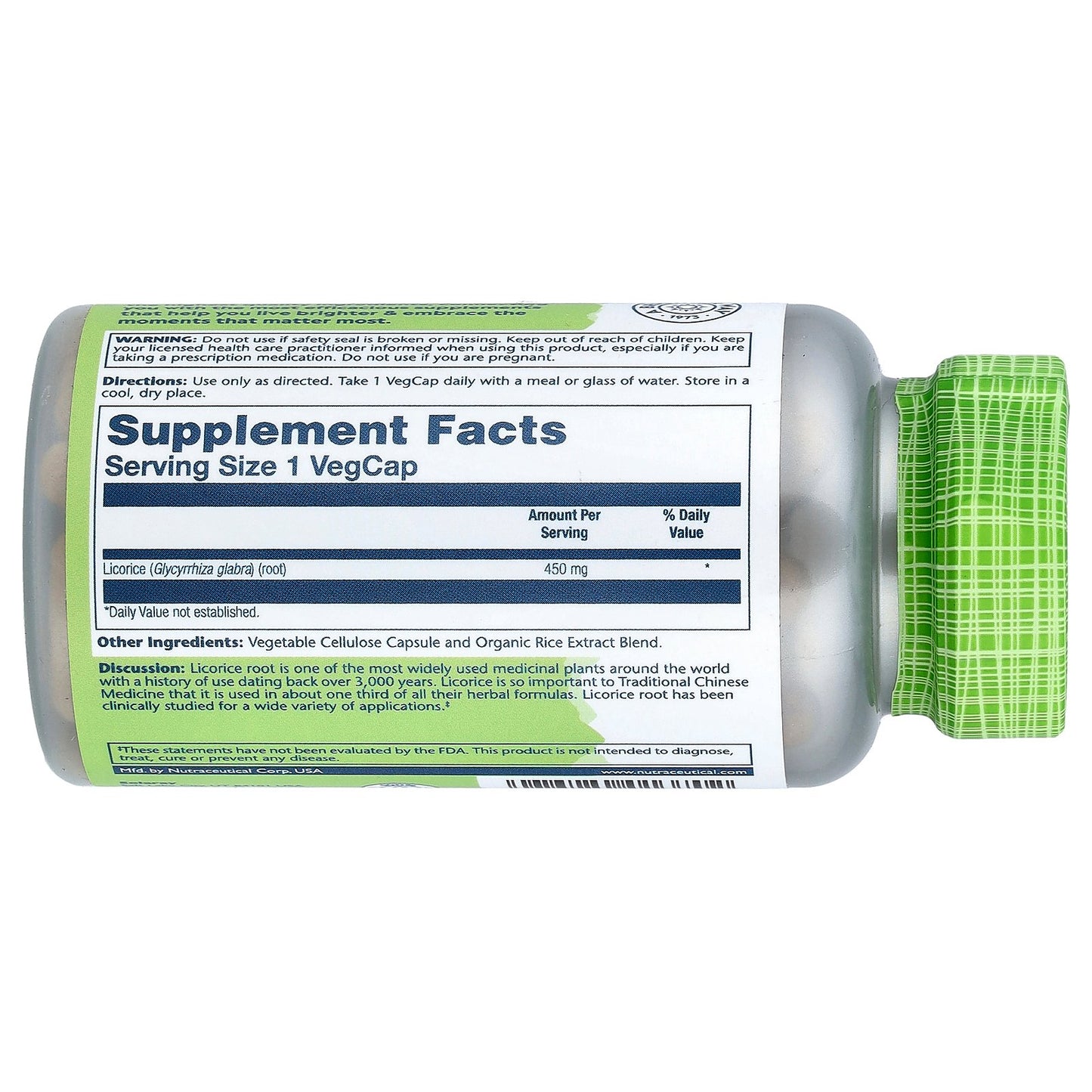 Solaray, Licorice, 450 mg, 100 VegCaps
