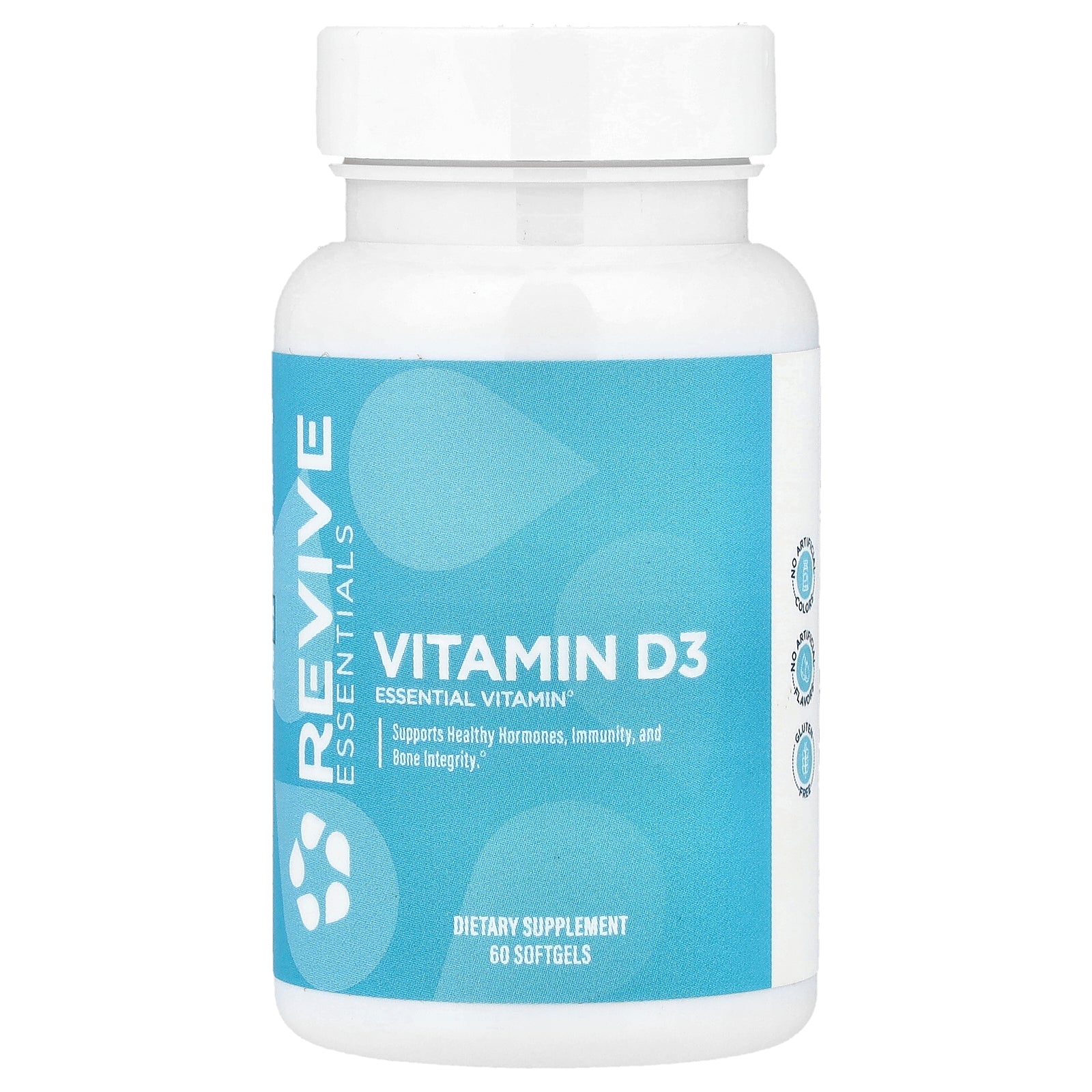 Revive, Essentials, Vitamin D3, 125 mcg (5,000 IU), 60 Softgels