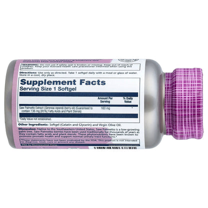 Solaray, Vital Extracts, Saw Palmetto, 160 mg, 60 Softgels