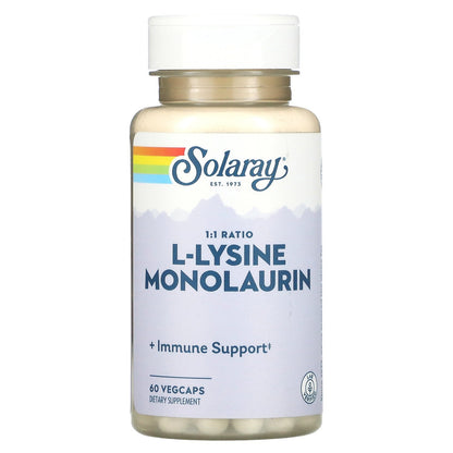 Solaray, L-Lysine Monolaurin 1:1 Ratio, 60 VegCaps