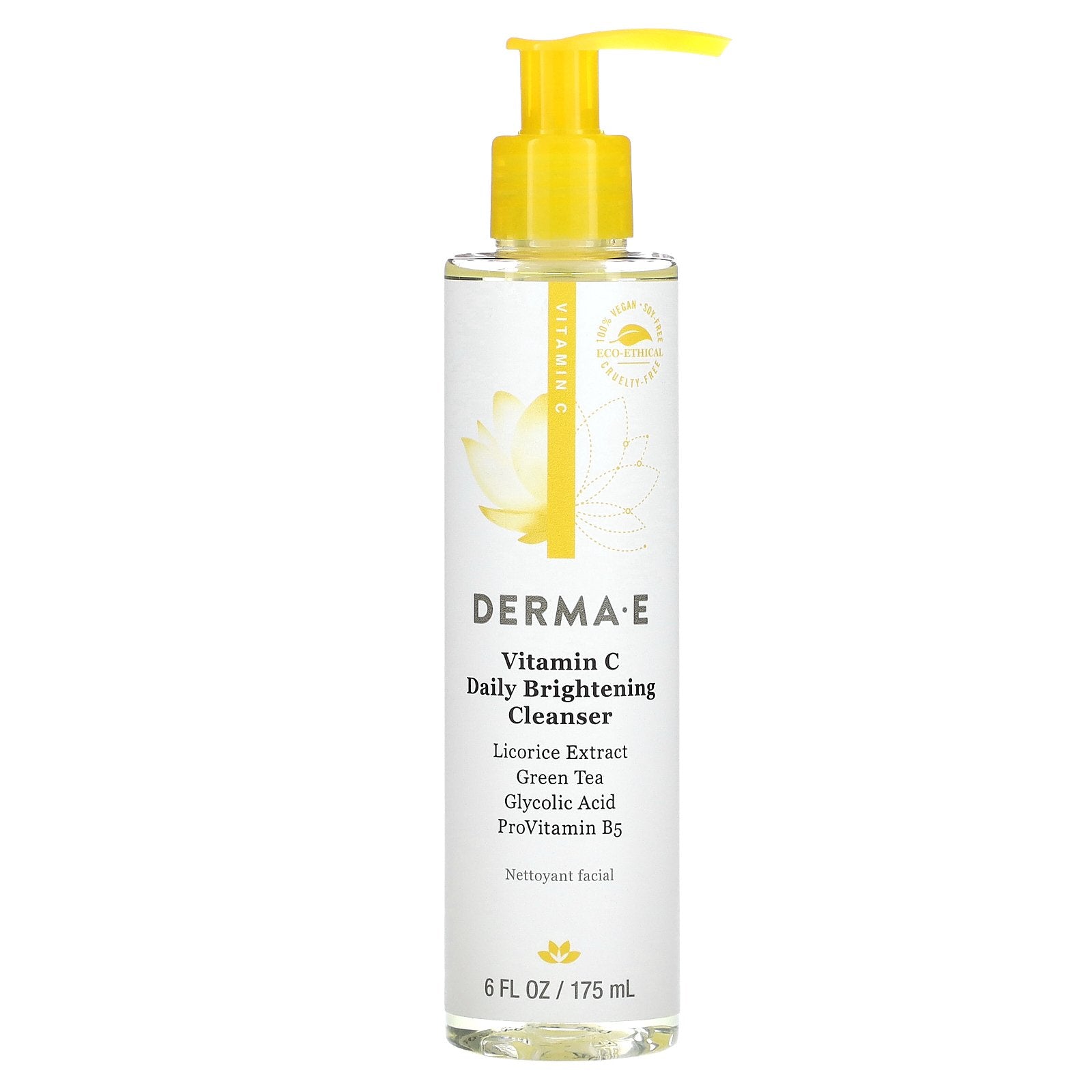 DERMA E, Vitamin C Daily Brightening Cleanser, 6 fl oz (175 ml)