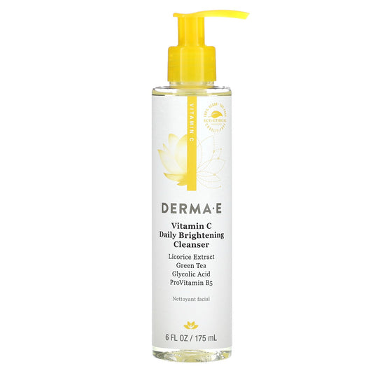 DERMA E, Vitamin C Daily Brightening Cleanser, 6 fl oz (175 ml)