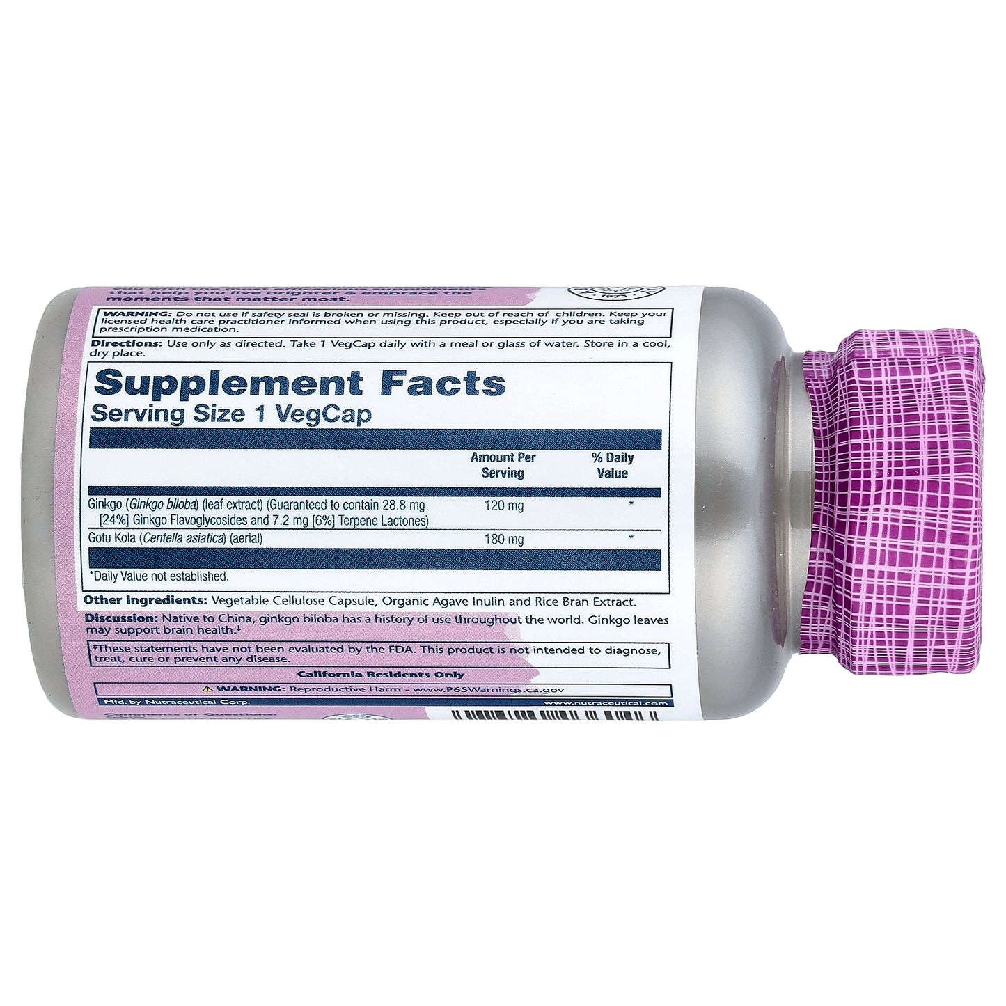 Solaray, Vital Extracts, Ginkgo Biloba With Gotu Kola, 60 VegCaps