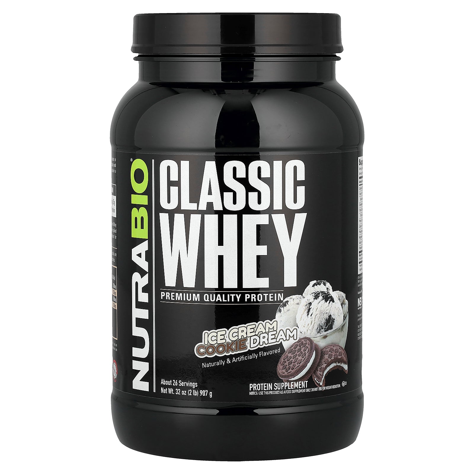 NutraBio, Classic Whey Protein, Ice Cream Cookie Dream, 2 lbs  (907 g)