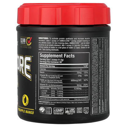 ALLMAX, AMINOCORE™ BCAA, Pineapple Mango, 2.28 lbs (1,035 g)