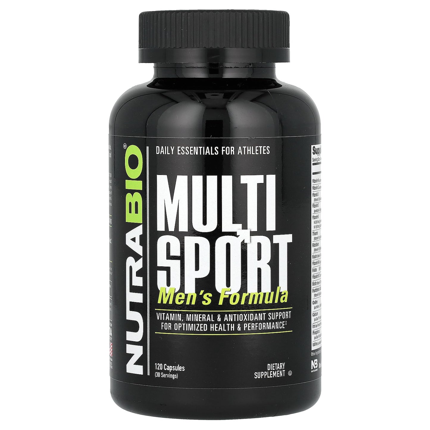 NutraBio, MultiSport Men's Formula, 120 Capsules
