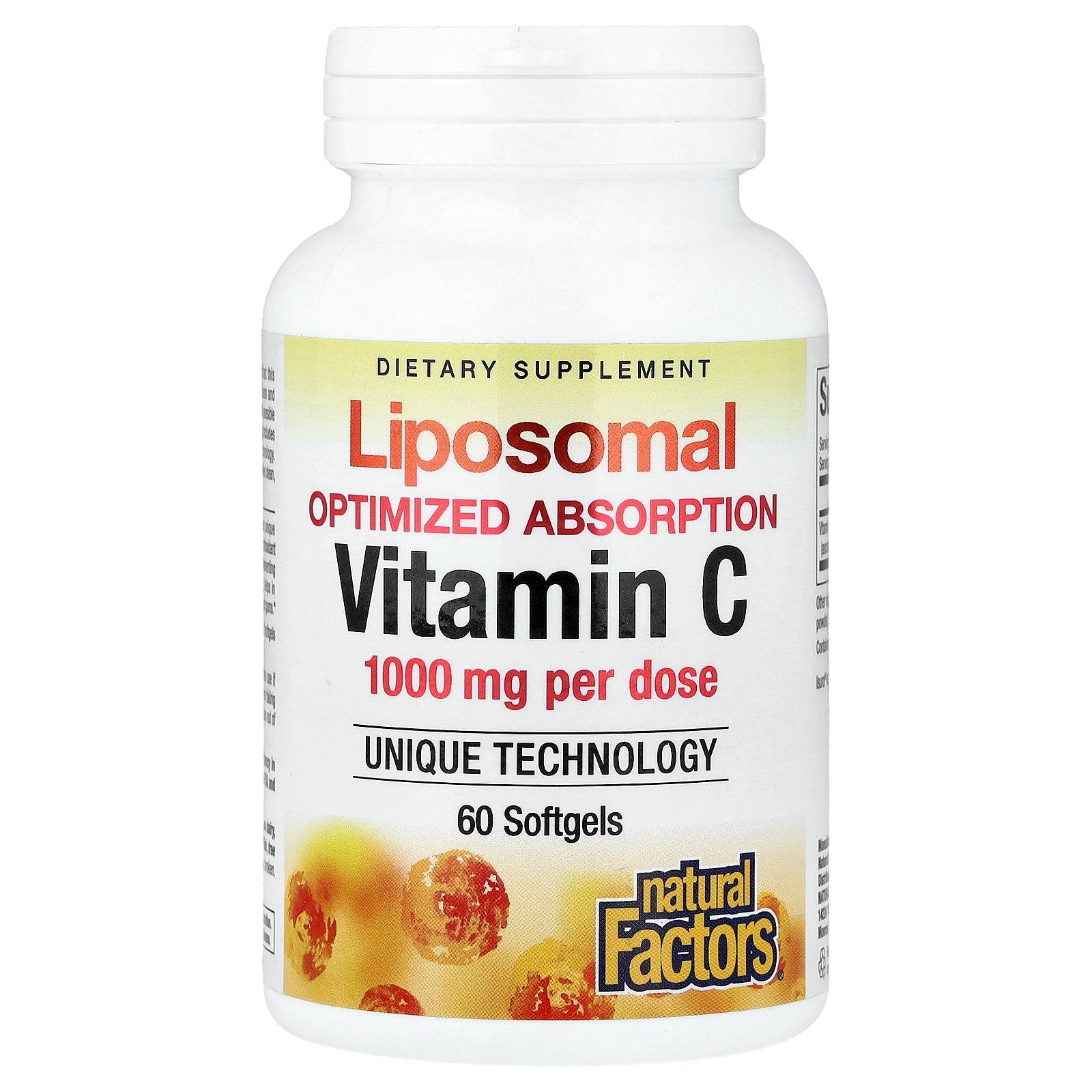 Natural Factors, Liposomal Vitamin C, 60 Softgels (500 mg per Softgel)