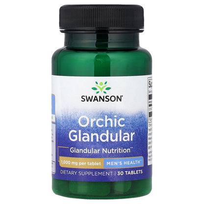 Swanson, Orchic Glandular, Men's Health, 1,000 mg, 30 Tablets