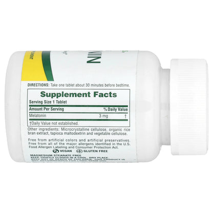 NaturesPlus, Fast Acting Melatonin, 3 mg, 90 Tablets