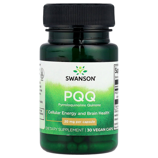 Swanson, PQQ, 20 mg, 30 Vegan Caps