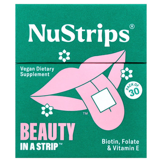 NuStrips, Beauty In A Strip™, Sweet Strawberry, 30 Strips