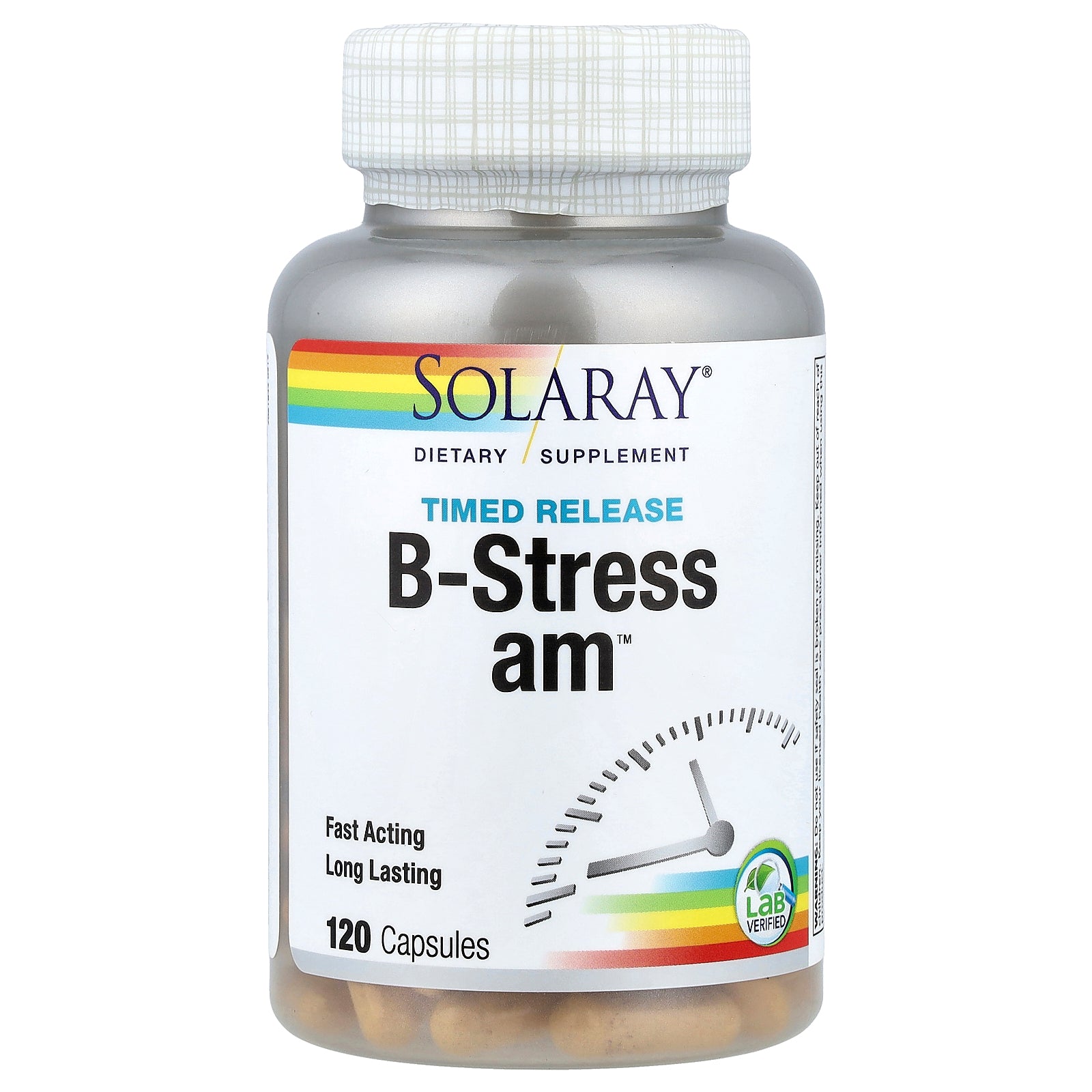 Solaray, Timed Release B-Stress AM™, 120 Capsules