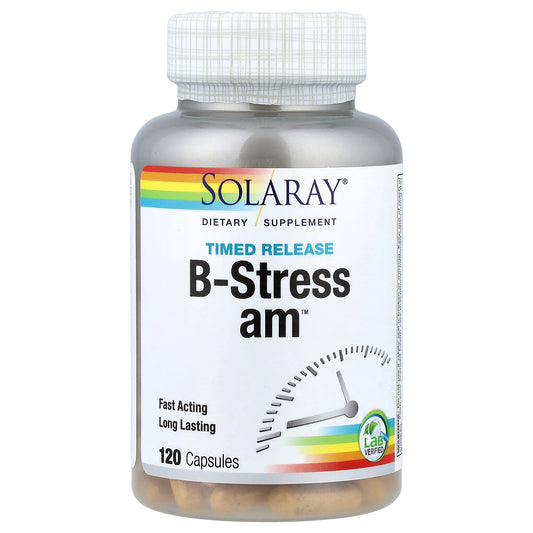Solaray, Timed Release B-Stress AM™, 120 Capsules