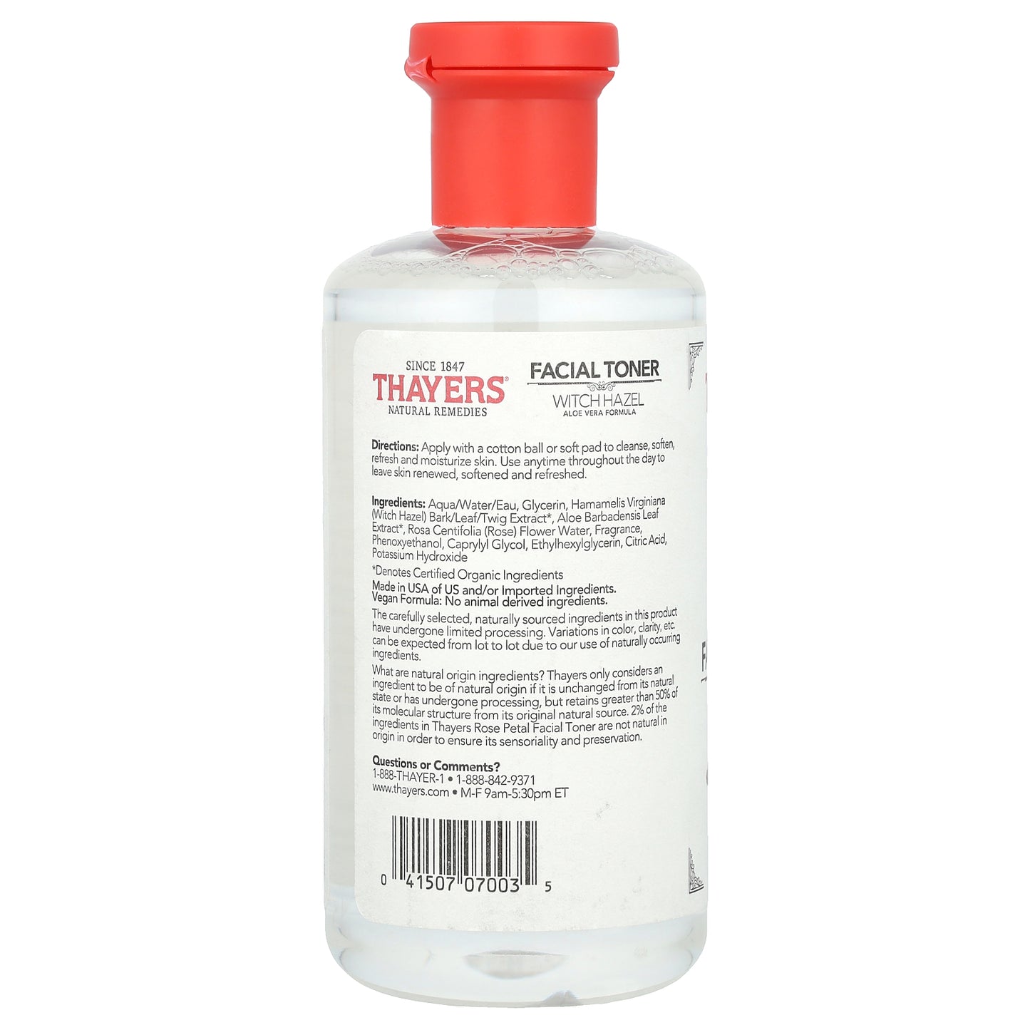 Thayers, Facial Toner, Witch Hazel, Alcohol-Free, Rose Petal, 12 fl oz (355 ml)