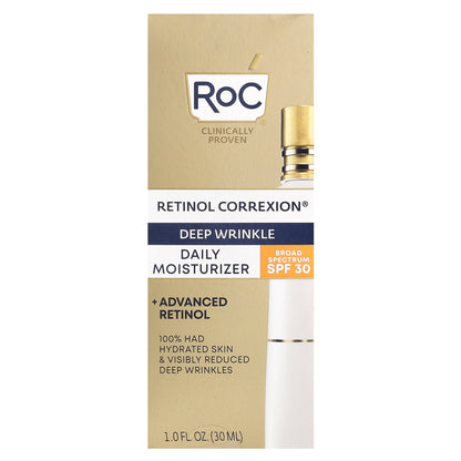 RoC, Retinol Correxion®, Deep Wrinkle Daily Moisturizer, SPF 30, 1 fl oz (30 ml)