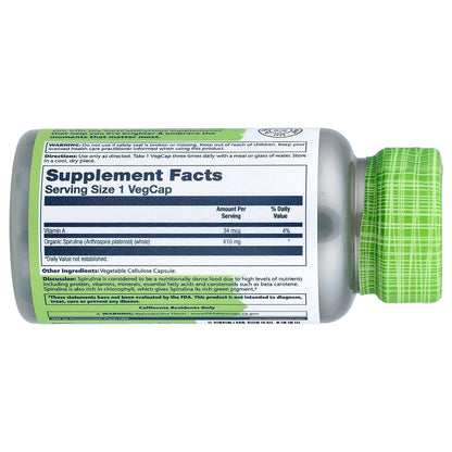 Solaray, True Herbs, Spirulina, 100 Vegcaps