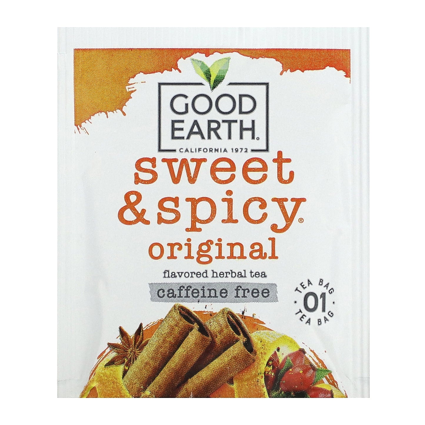 Good Earth Teas, Herbal Tea, Sweet & Spicy, Caffeine Free, 18 Tea Bags, 1.43 oz (40.5 g)