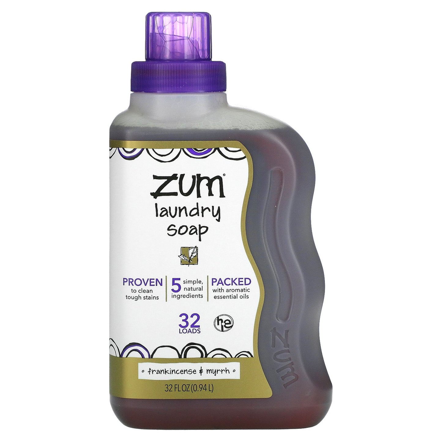 ZUM, Laundry Soap, Frankincense & Myrrh, 32 fl oz (0.94 l)