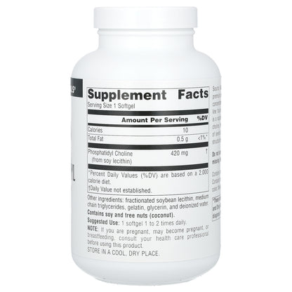Source Naturals, Phosphatidyl Choline, 420 mg, 180 Softgels