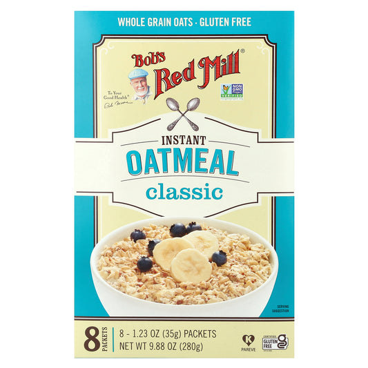 Bob's Red Mill, Instant Oatmeal Packets, Classic, 8 Packets, 1.23 oz (35 g) Each