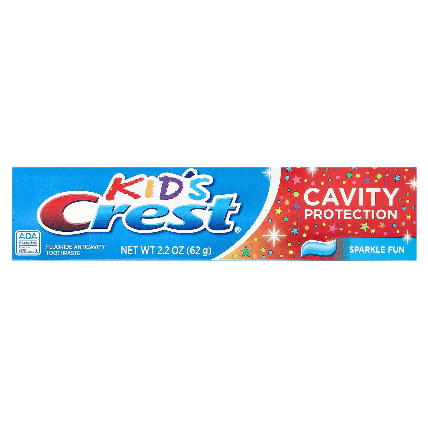 Crest, Kids, Cavity Protection, Fluoride Anticavity Toothpaste, Sparkle Fun, 2.2 oz (62 g)