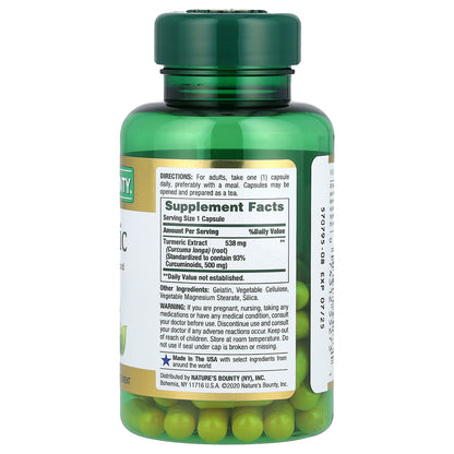 Nature's Bounty, Turmeric, Standardized Extract, 538 mg, 45 Capsules