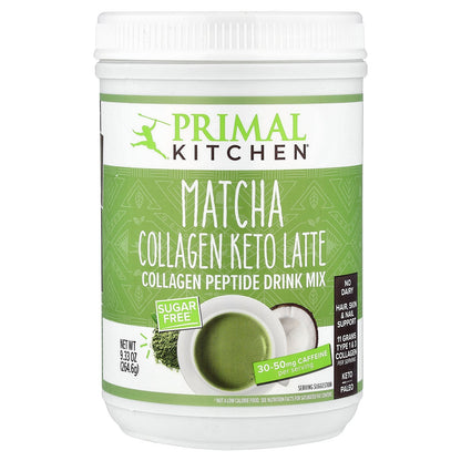 Primal Kitchen, Collagen Keto Latte, Matcha, 9.33 oz (264.6 g)