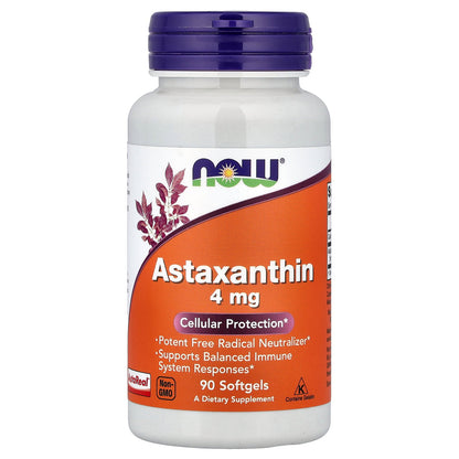 NOW Foods, Astaxanthin, 4 mg, 90 Softgels