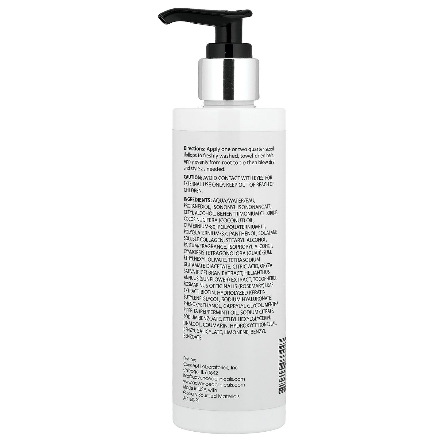 Advanced Clinicals, 10-In-1 Frizz Control, Blow Dry Heat Protectant, For Dry, Frizzy Hair, 7.5 fl oz (222 ml)