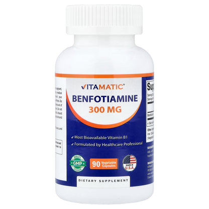 Vitamatic, Benfotiamine, 300 mg, 90 Vegetable Capsules