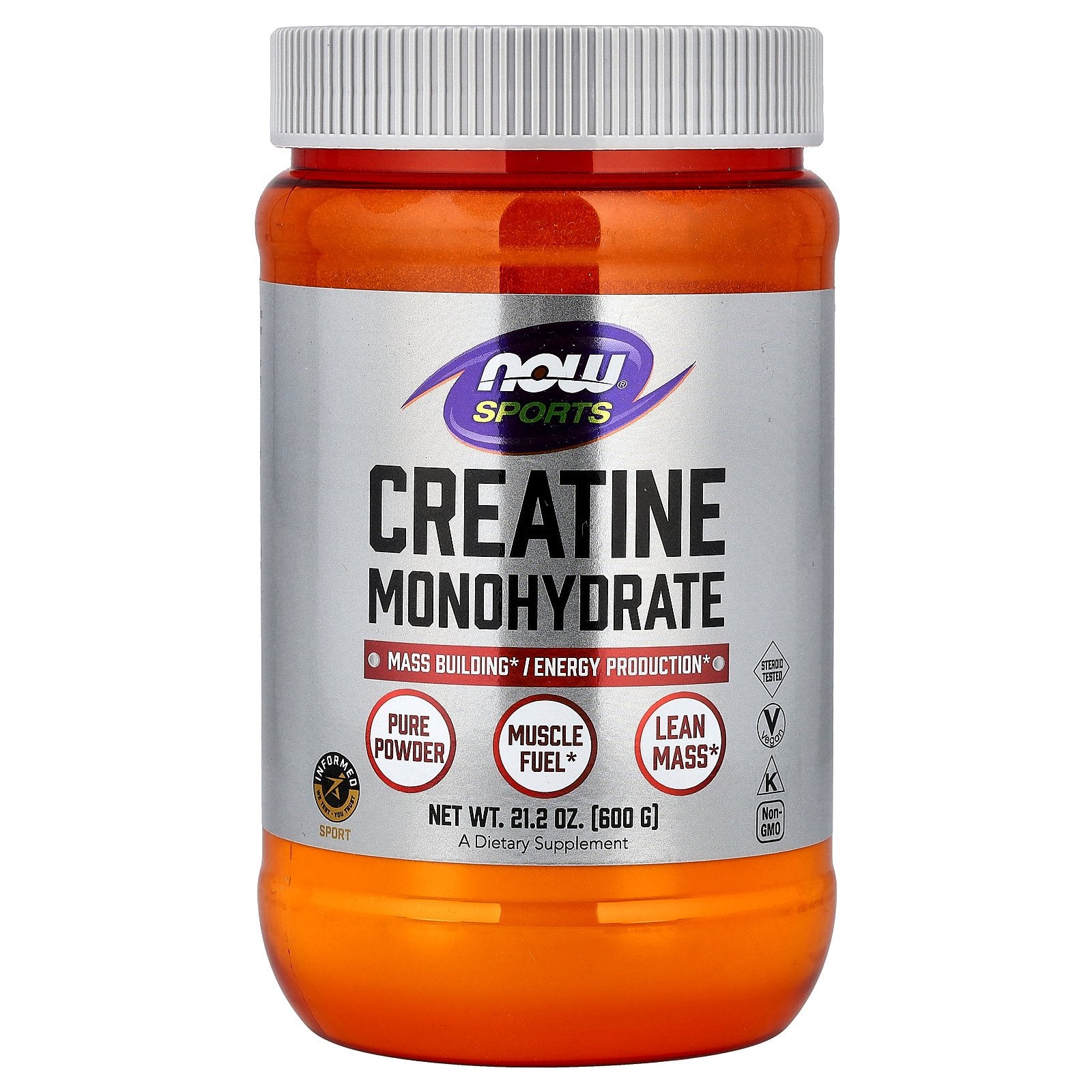 NOW Foods, Sports, Creatine Monohydrate, 21.2 oz (600 g)