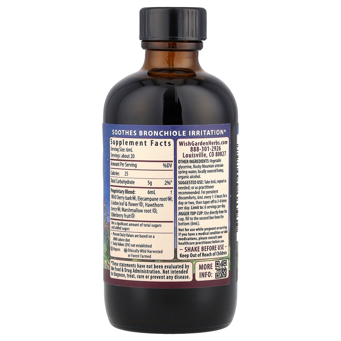 WishGarden Herbs, Serious AM™ Cough, Soothing Syrup, 4 fl oz (120 ml)