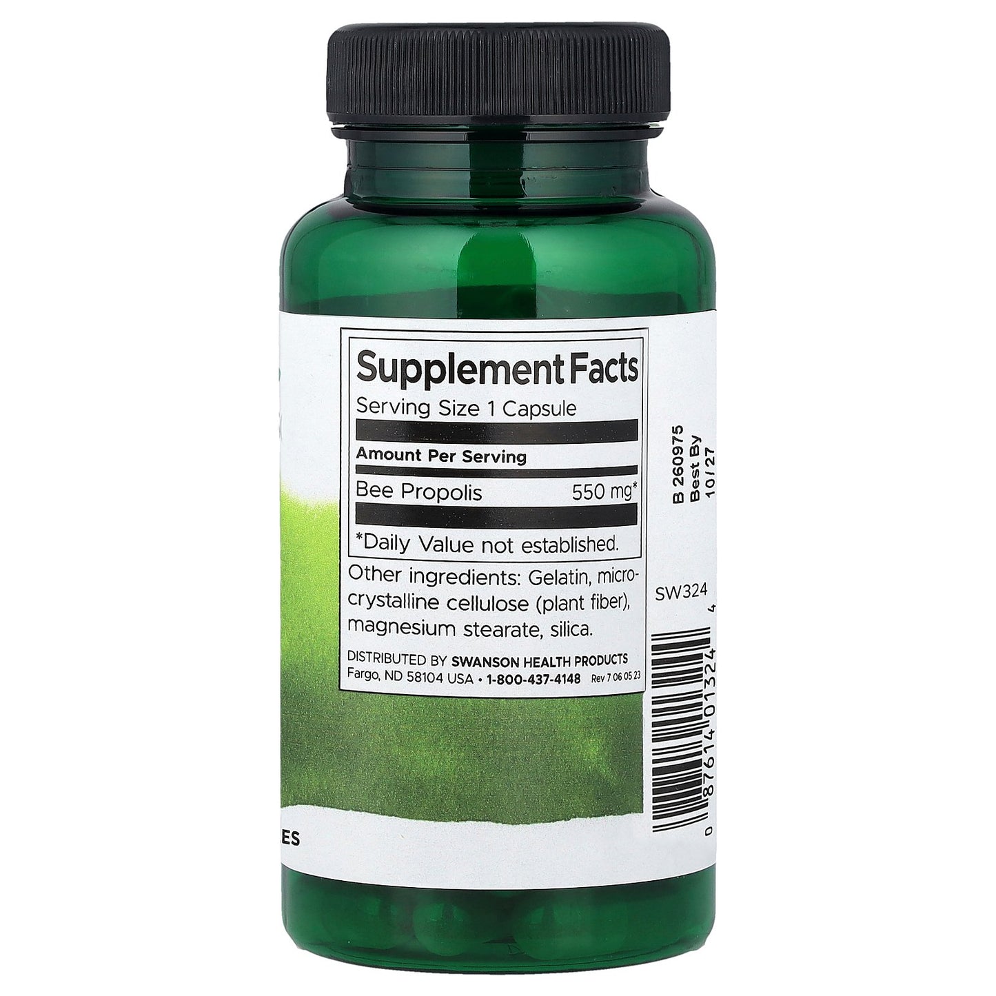 Swanson, Bee Propolis, 550 mg, 60 Capsules