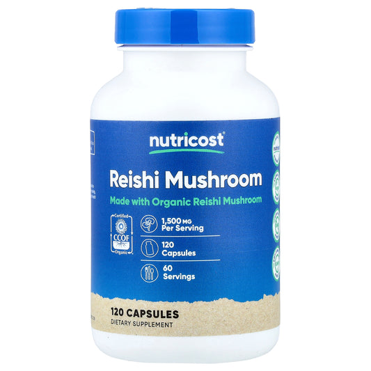 Nutricost, Reishi Mushroom, 120 Capsules (750 mg per Capsule)