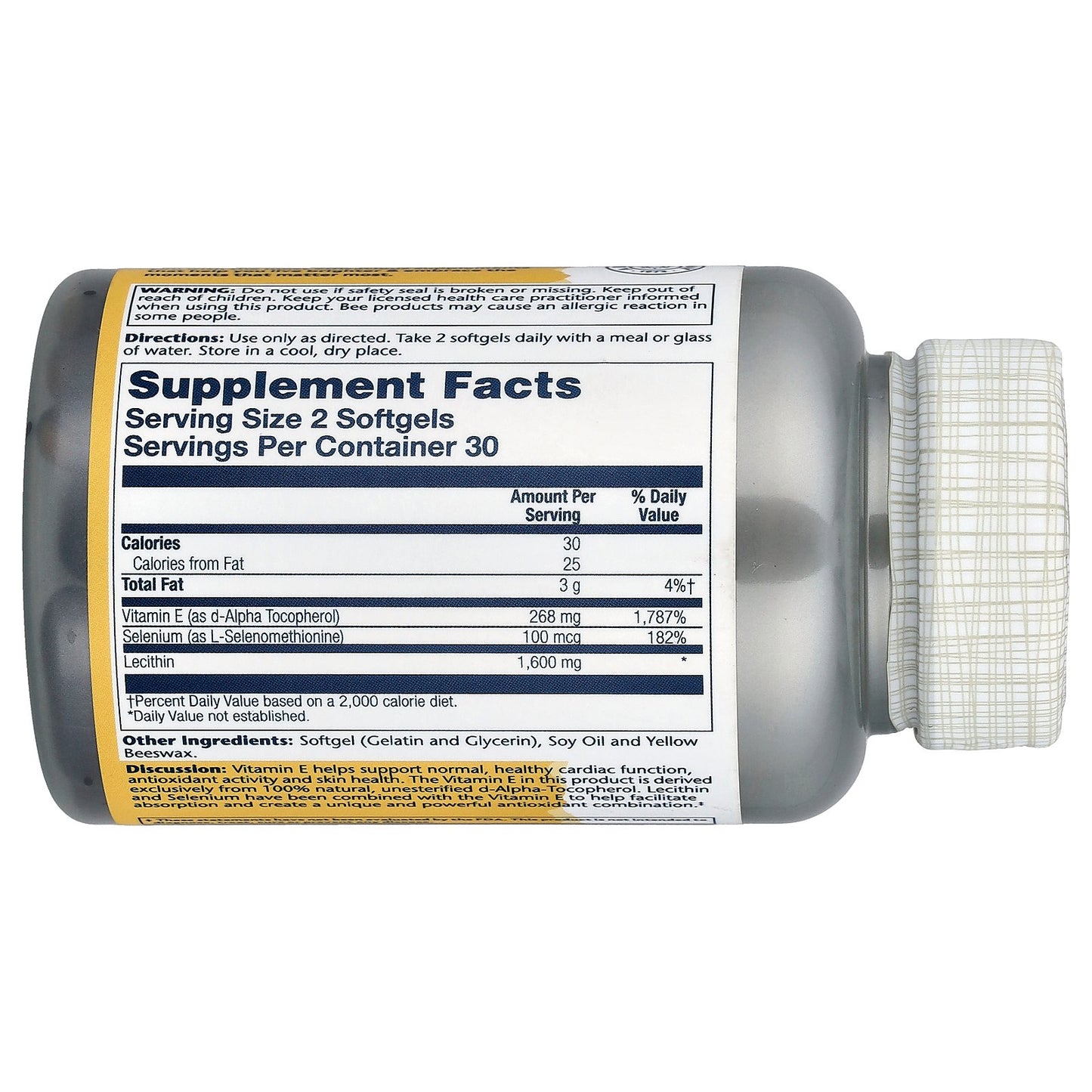 Solaray, Bio E® + Selenium with Lecithin, 60 Softgels